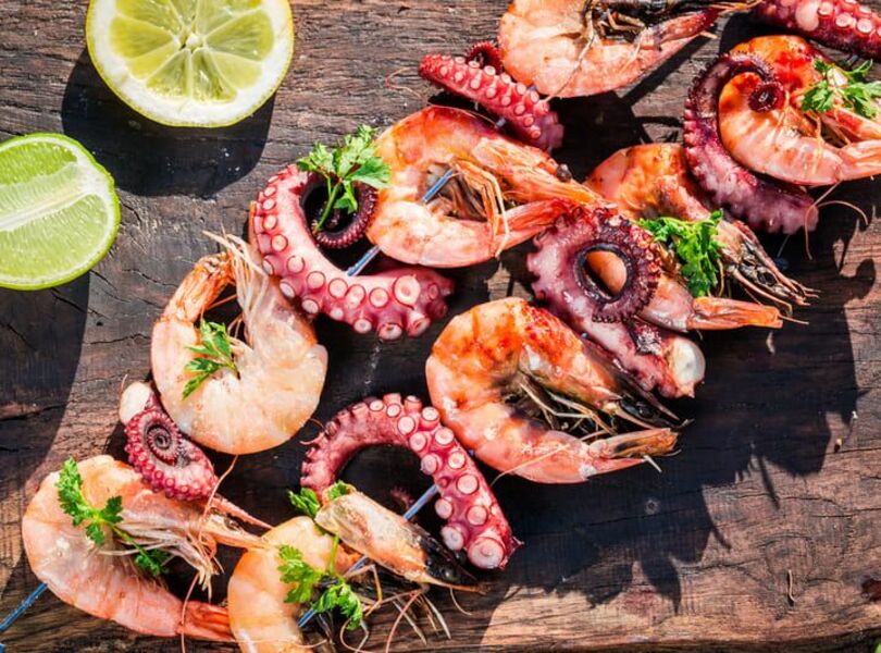 Cazuela ligera de mariscos